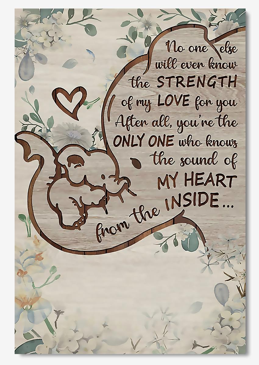 Loving Letter From Mom To Child Elephant Wall Art Gift For Birthday Full Month Poster