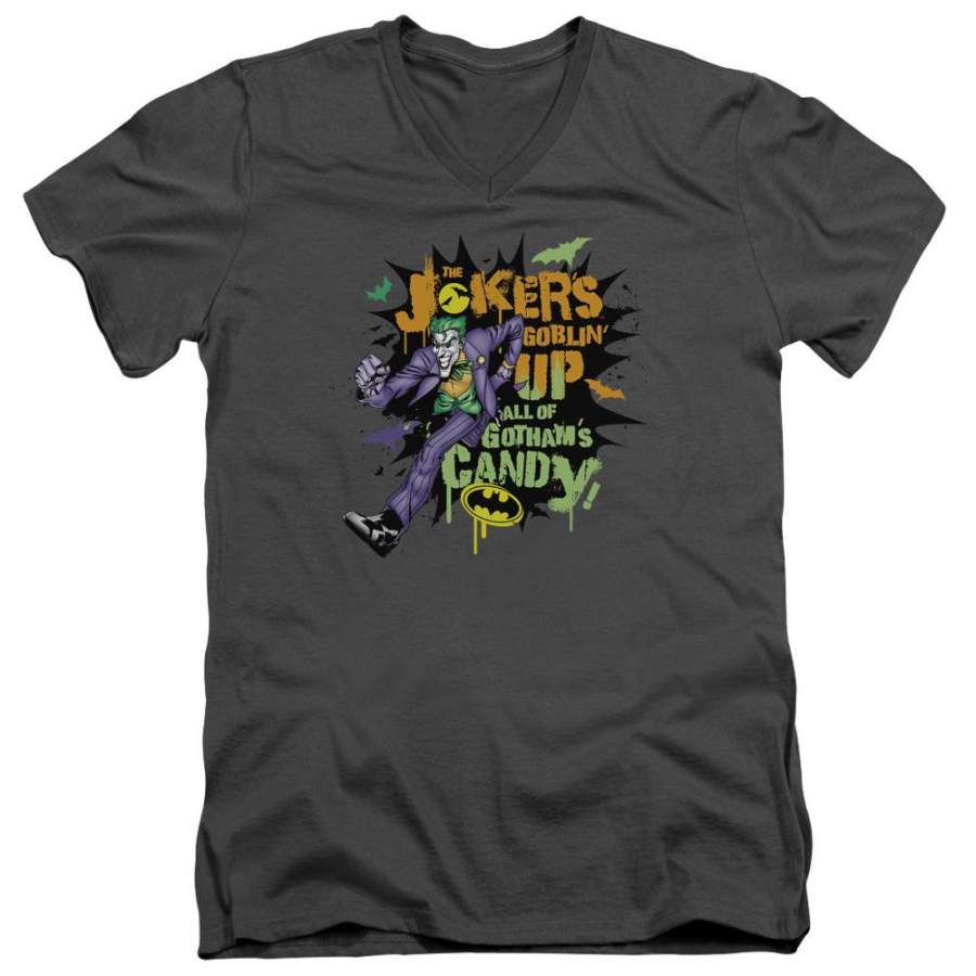 Batman Goblin Candy Men’s V-Neck T-Shirt