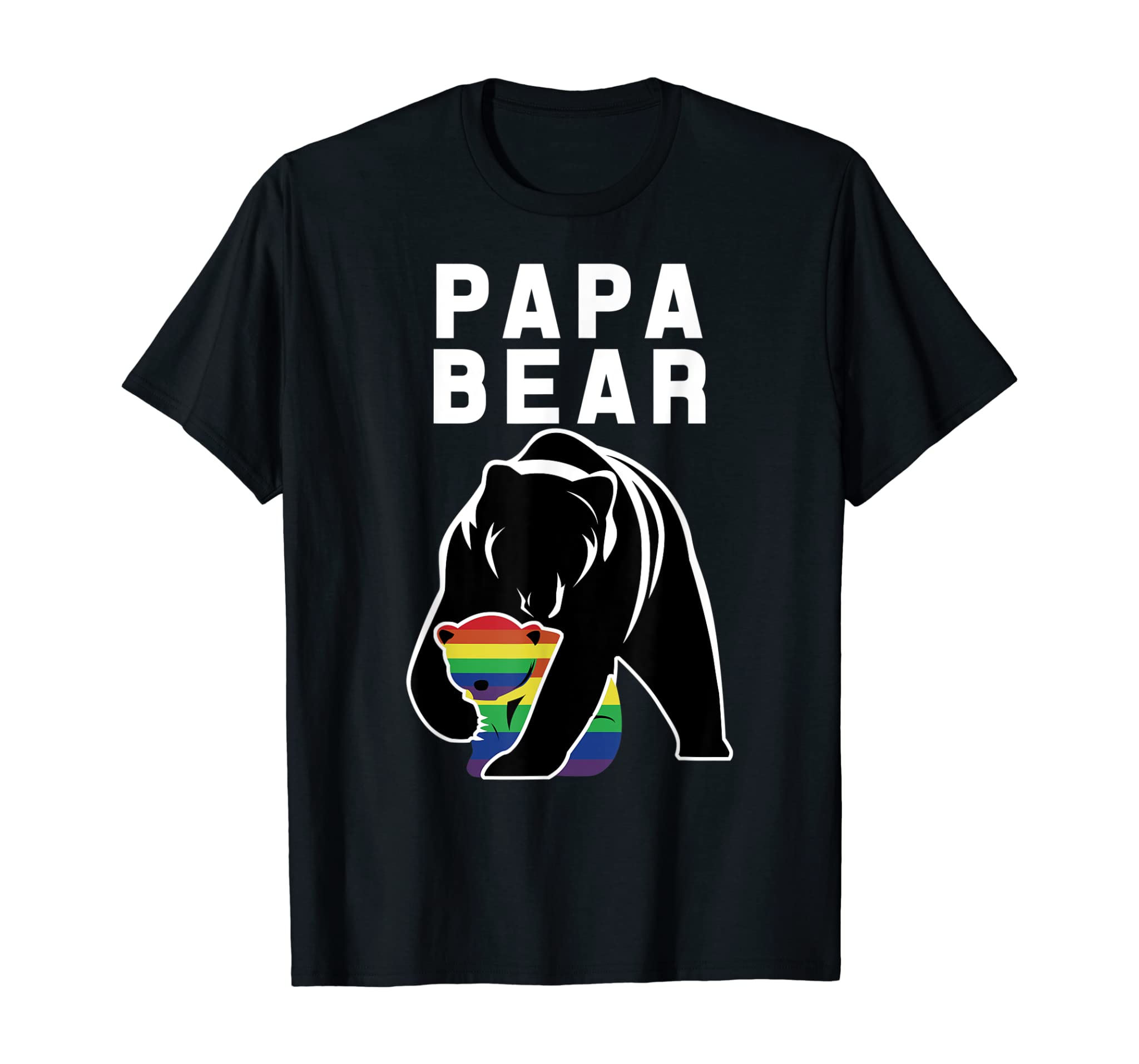 Mens Father day gift 2019 Papa bear LGBT pride T shirt