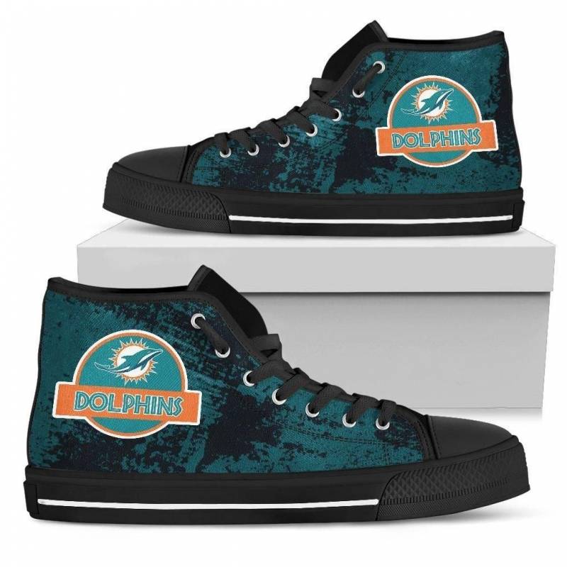 Jurassic Park Miami Dolphins High Top Shoes #969