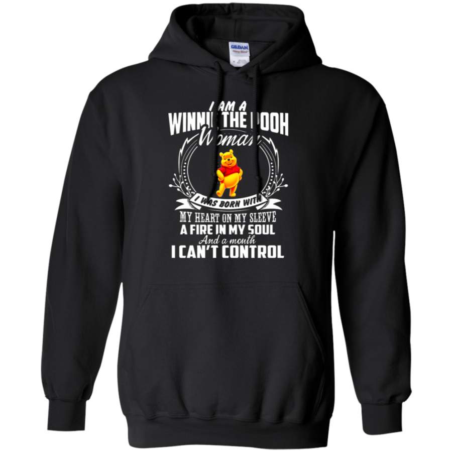 AGR I Am A Winnie The Pooh Woman Born With My Heart On My Sleeve Hoodie