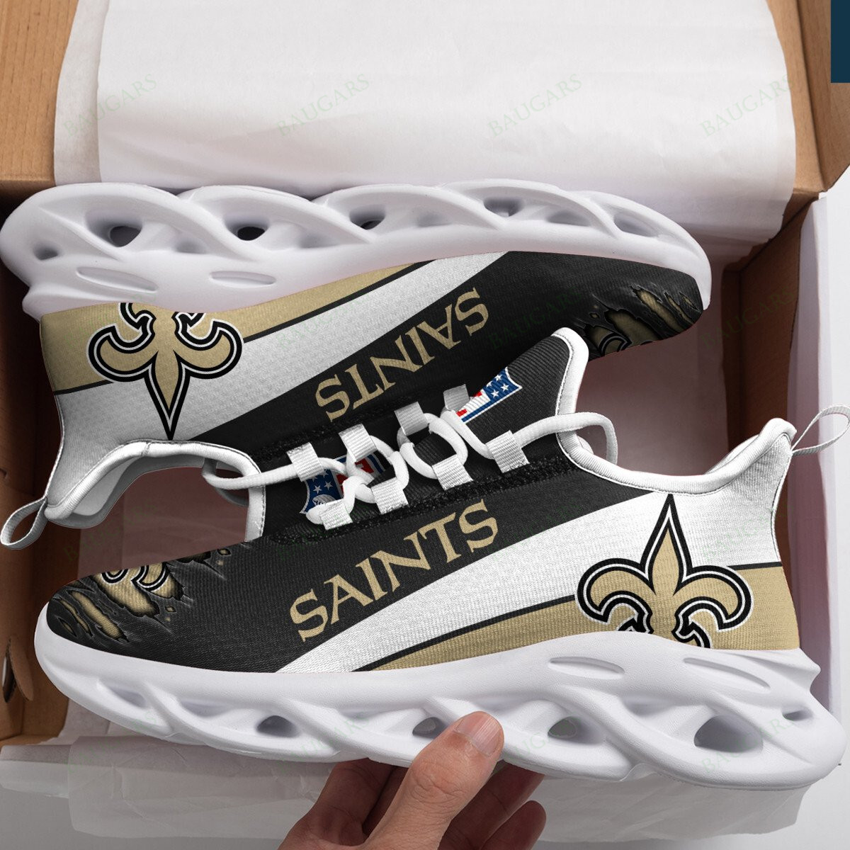 New Orleans Saints Yezy Running Sneakers Art 124