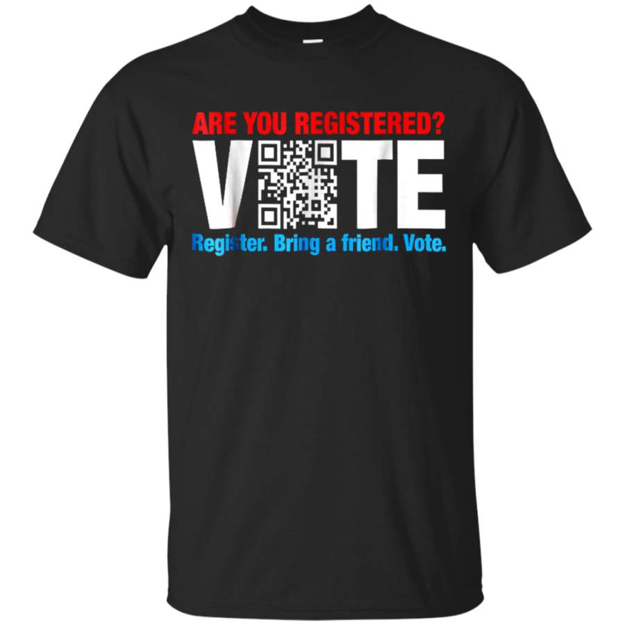 AGR Are You Registered Vote QR Code Election T-Shirt