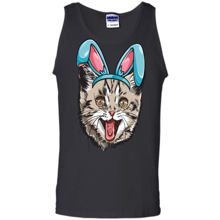 Easter Bunny Cat T shirt Kitty Kitten Girls Boys Kids Women Tank Top