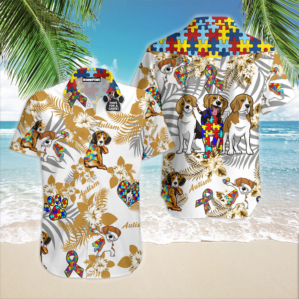 Beagle Autism Aloha Hawaii Shirts For Men Women Ha94184