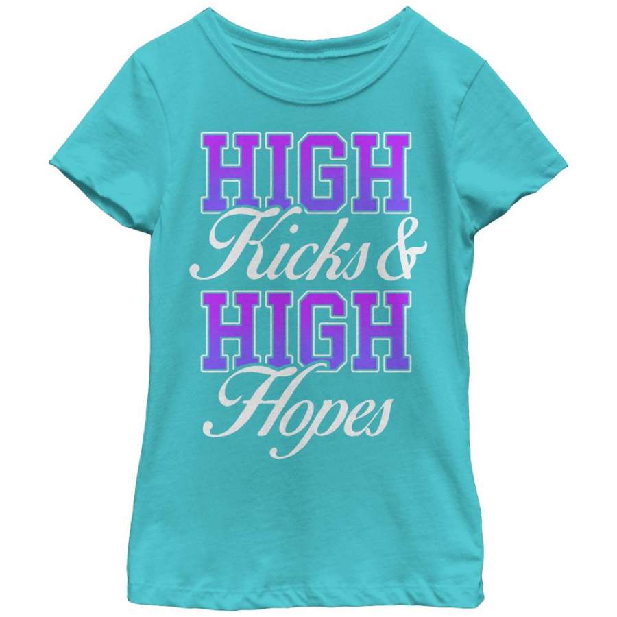 CHIN UP Girl’s High Kicks  T Shirt Tahiti Blue