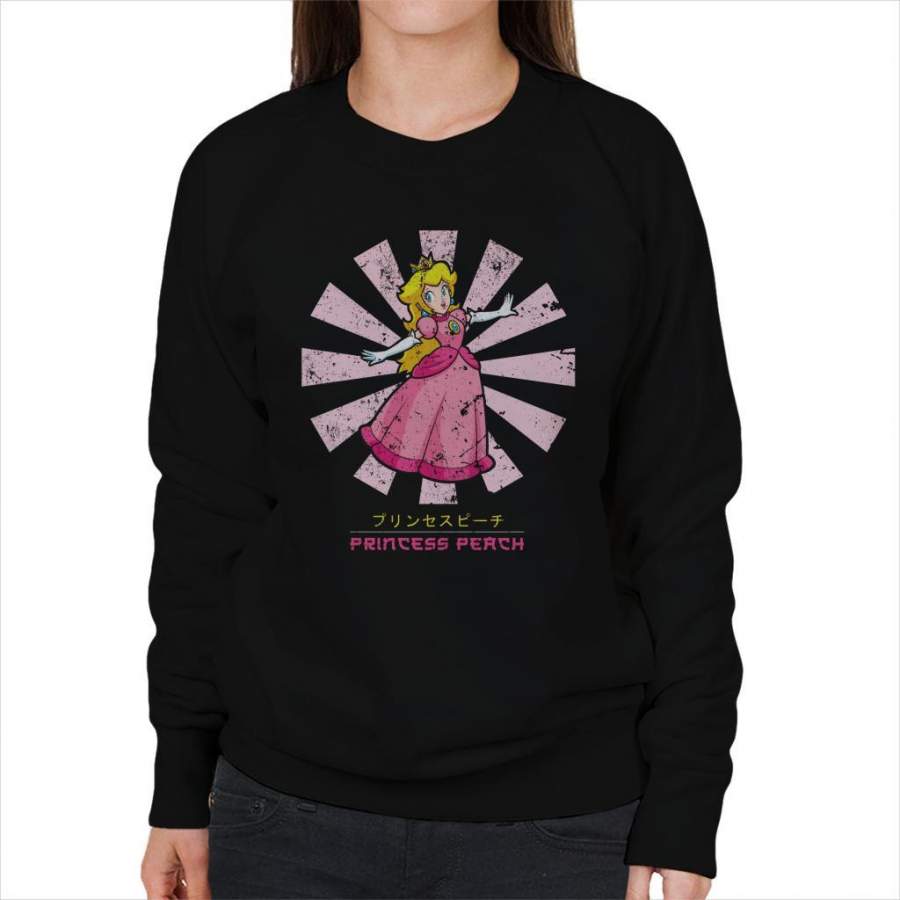 Princess Peach Retro Japanese Super Mario Women’s Sweatshirt