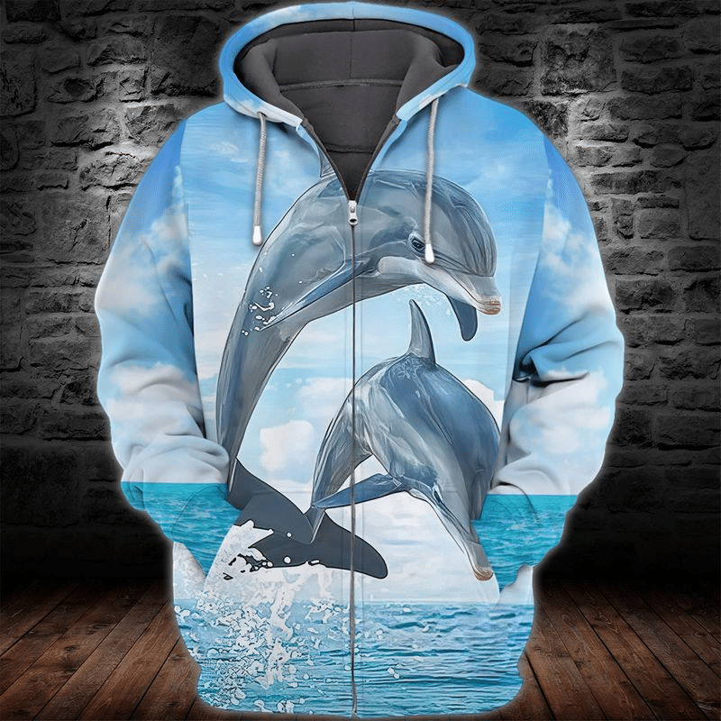 Dolphin Ocean Gift For Men And Women 3D Hoodie Zip Hoodie Y97