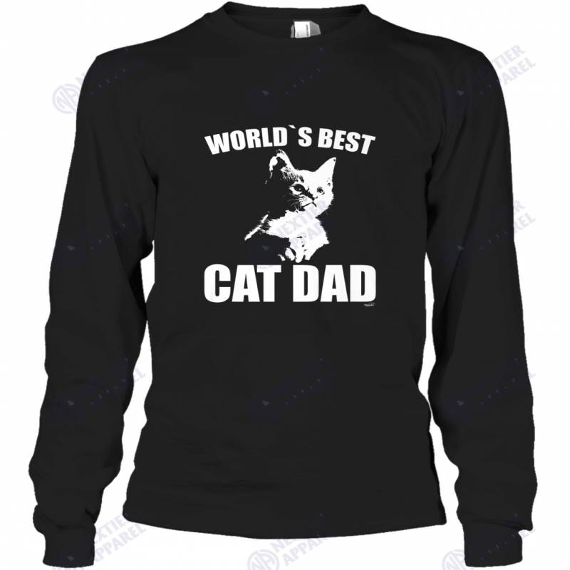 Mens funny World`s Best Cat Dad Kitten (1) Long Sleeve T-Shirt