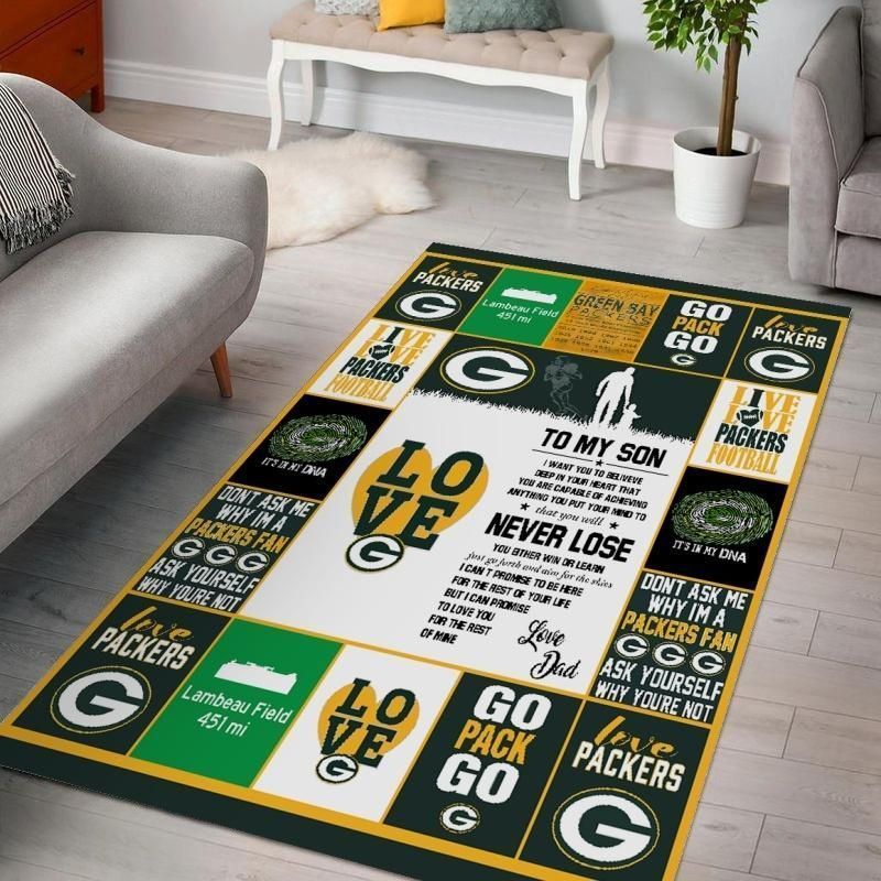 Green Bay Packers Ver 15 Area Rug Bedroom Rug Home Decor Floor Decor