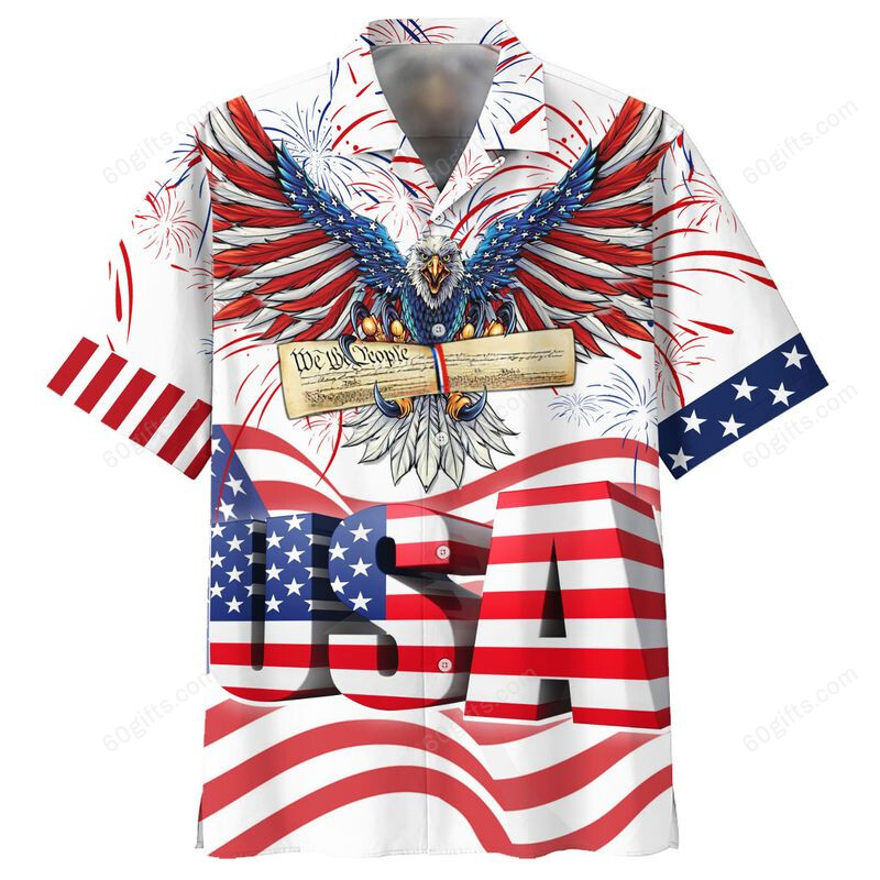 3D Hawaiian Shirt, Hoodie, Zip Hoodie, Hoodie Dress, Sweatshirt Independence Day Usa Eagle All Over Print