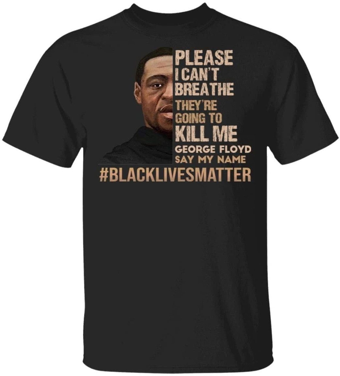 I Cant Breathe Black Lives Matter T-Shirt – Rip George Floyd Shirt