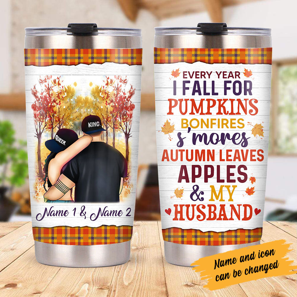 Personalized Couple Fall Steel Tumbler Sb233 30O53
