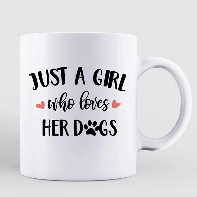 Just A Girl Who Loves Sleeping Dogs Chibi Personalized Coffee Mug