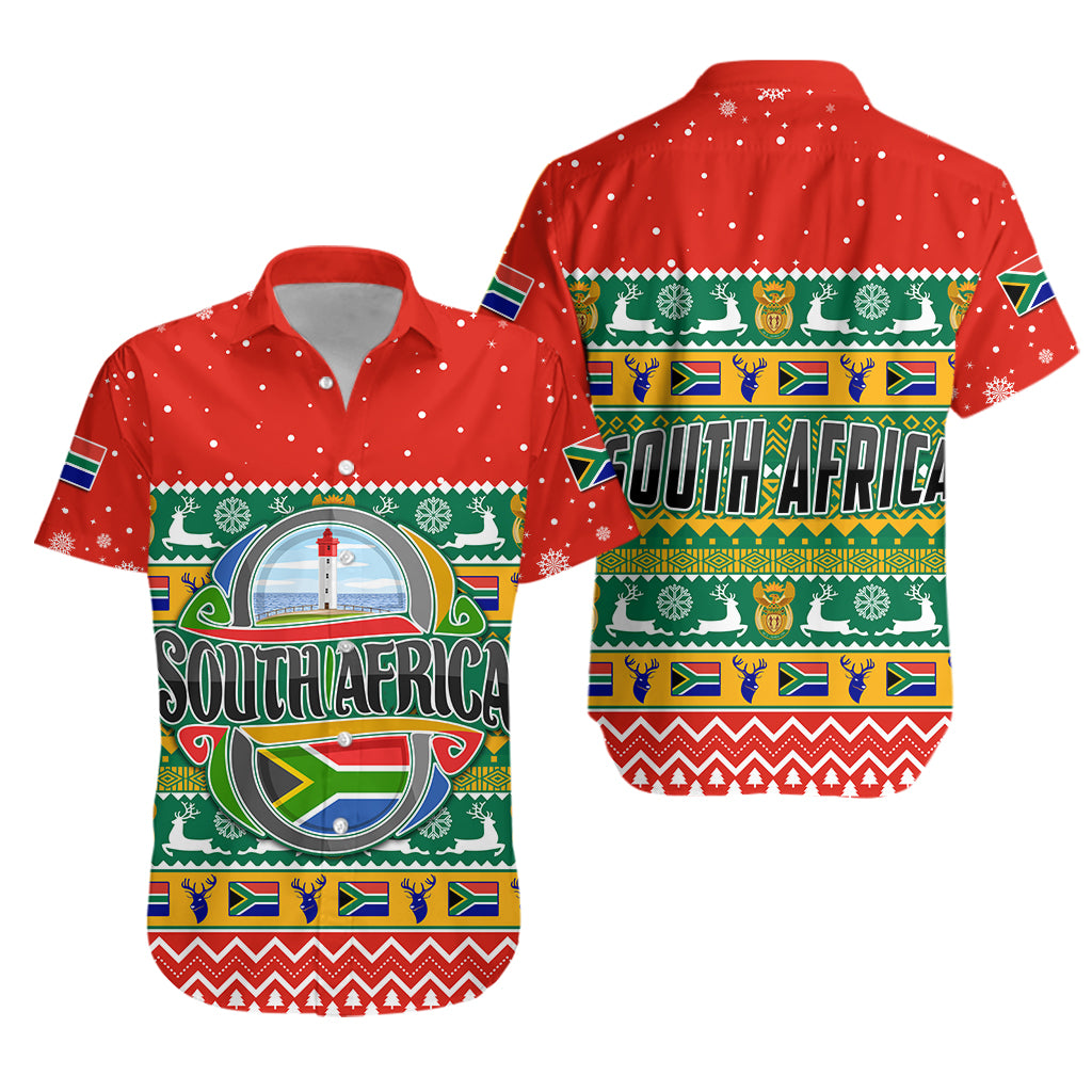 South Africa Christmas Hawaiian Shirt African Springbok Lt13