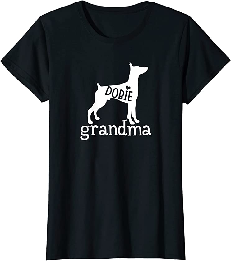 Womens Dobie Grandma Gifts Doberman Pinscher Dog Puppy Pet Lover T-Shirt