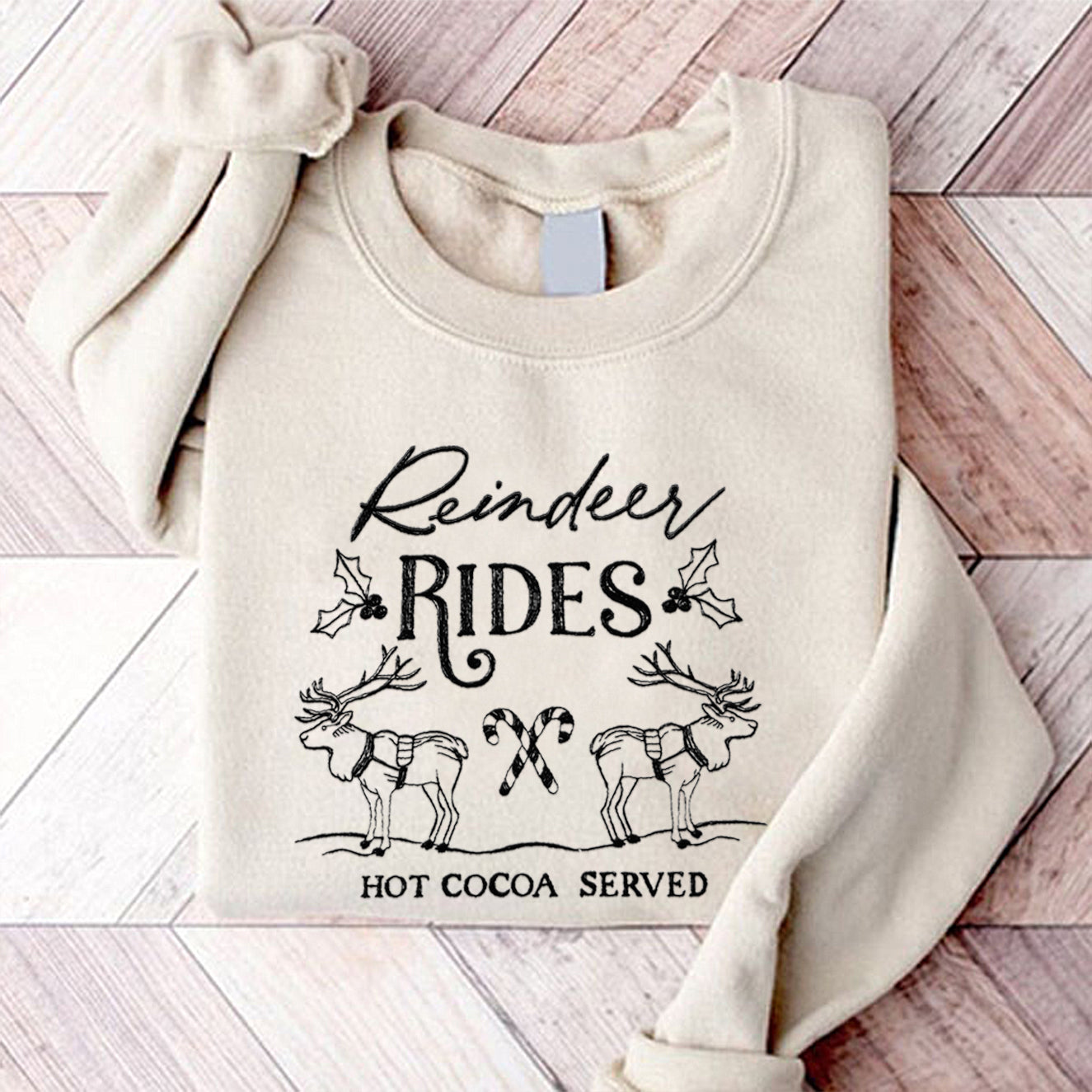 Christmas Jumper Embroidered Sweatshirt 2D Crewneck Sweatshirt All Over Print Sweatshirt For Women Sweatshirt For Men Sws5375