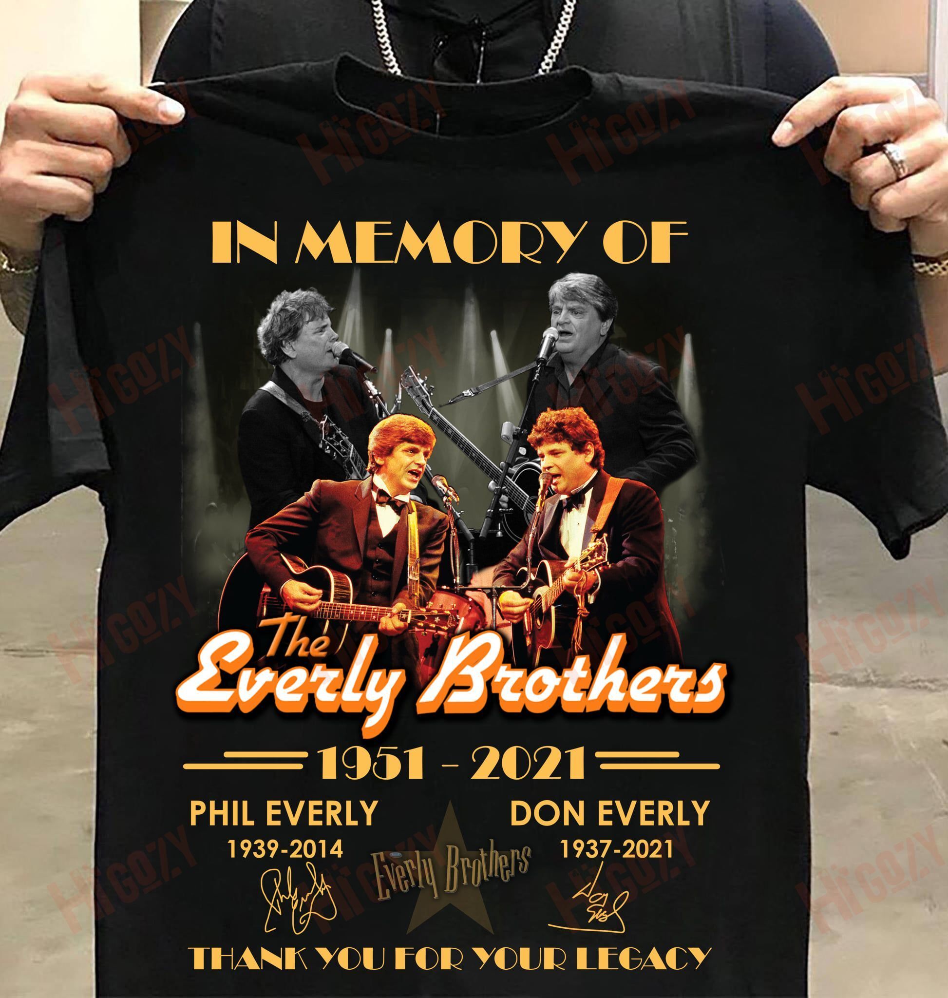 The Everly Brothers Band Shirts, The Everly Brothers Band Shirt, Don Everly & Phil Everly Vintage T-Shirt 2D