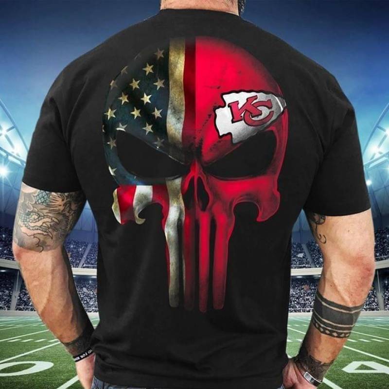 Amrican Skull Kansas City Chiefs T Shirt