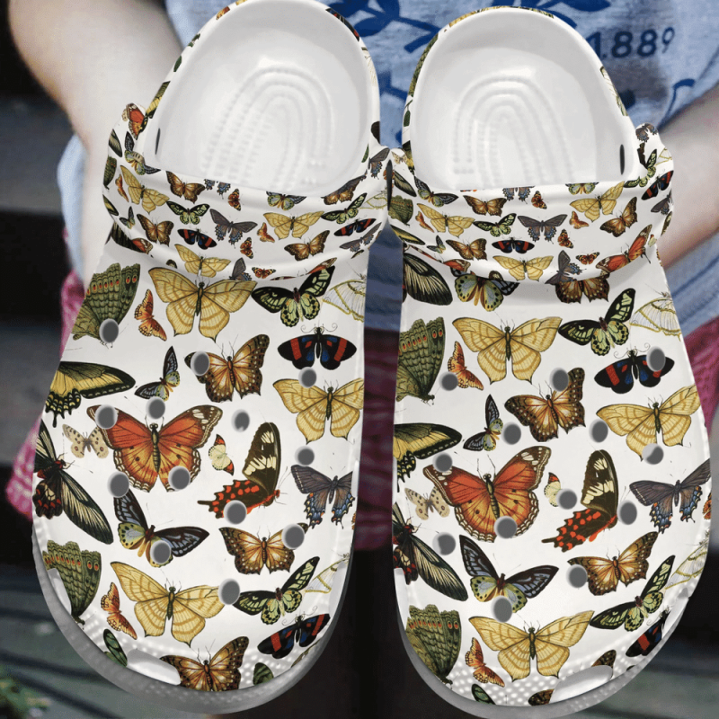 Butterfly Life Croc Animal Gift For Lover Rubber clog Shoes Comfy Footwear