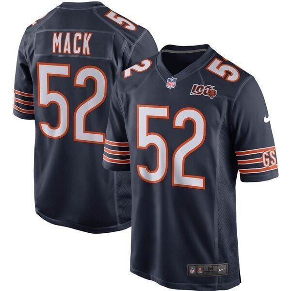 Khalil Mack Chicago Bears 100Th Season Game Jersey Navy 2019