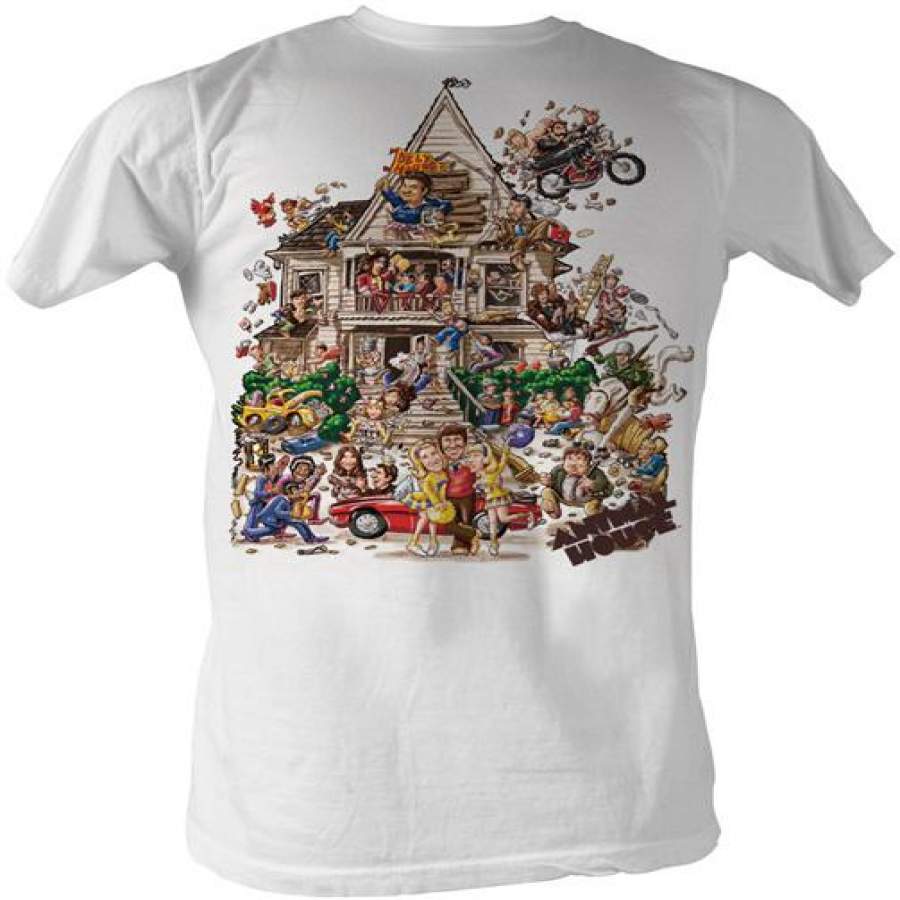 ANIMAL HOUSE-HOUSE-WHITE ADULT S/S T-SHIRT