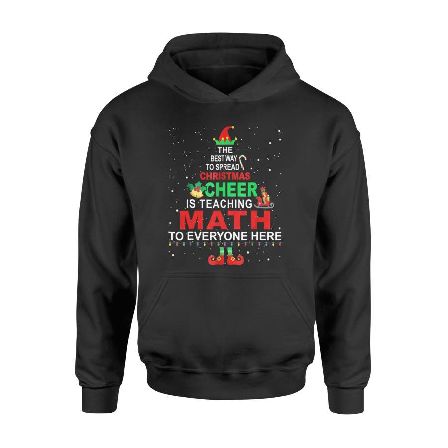 Math Teacher Christmas Shirt - Elf Christmas Cheer - Standard Hoodie