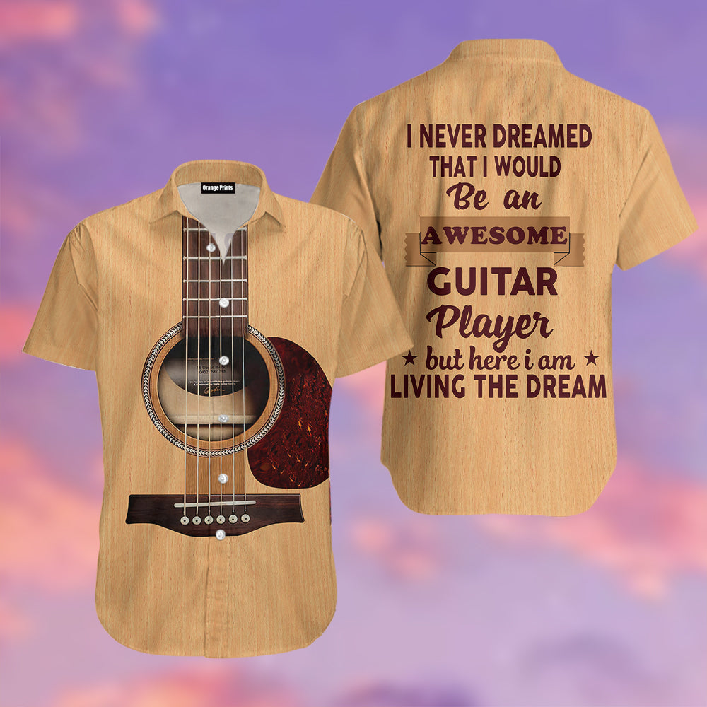 Guitar Player Living Dream Aloha Hawaii Shirts For Men Women Ha8036