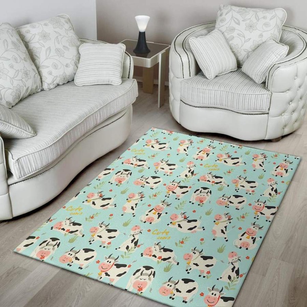 Cute Cow Print Area Rug