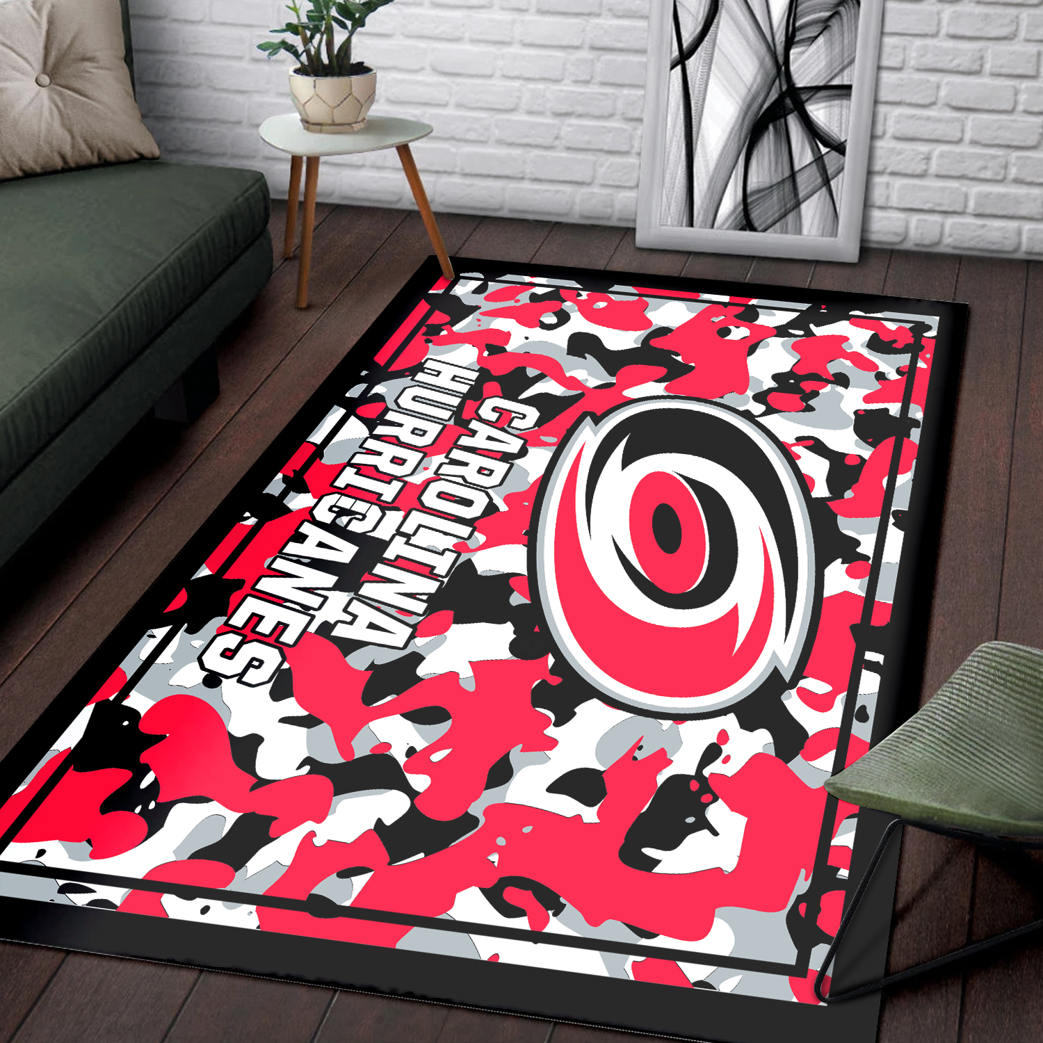 Carolina Hurricanes Camouflage Area Rug