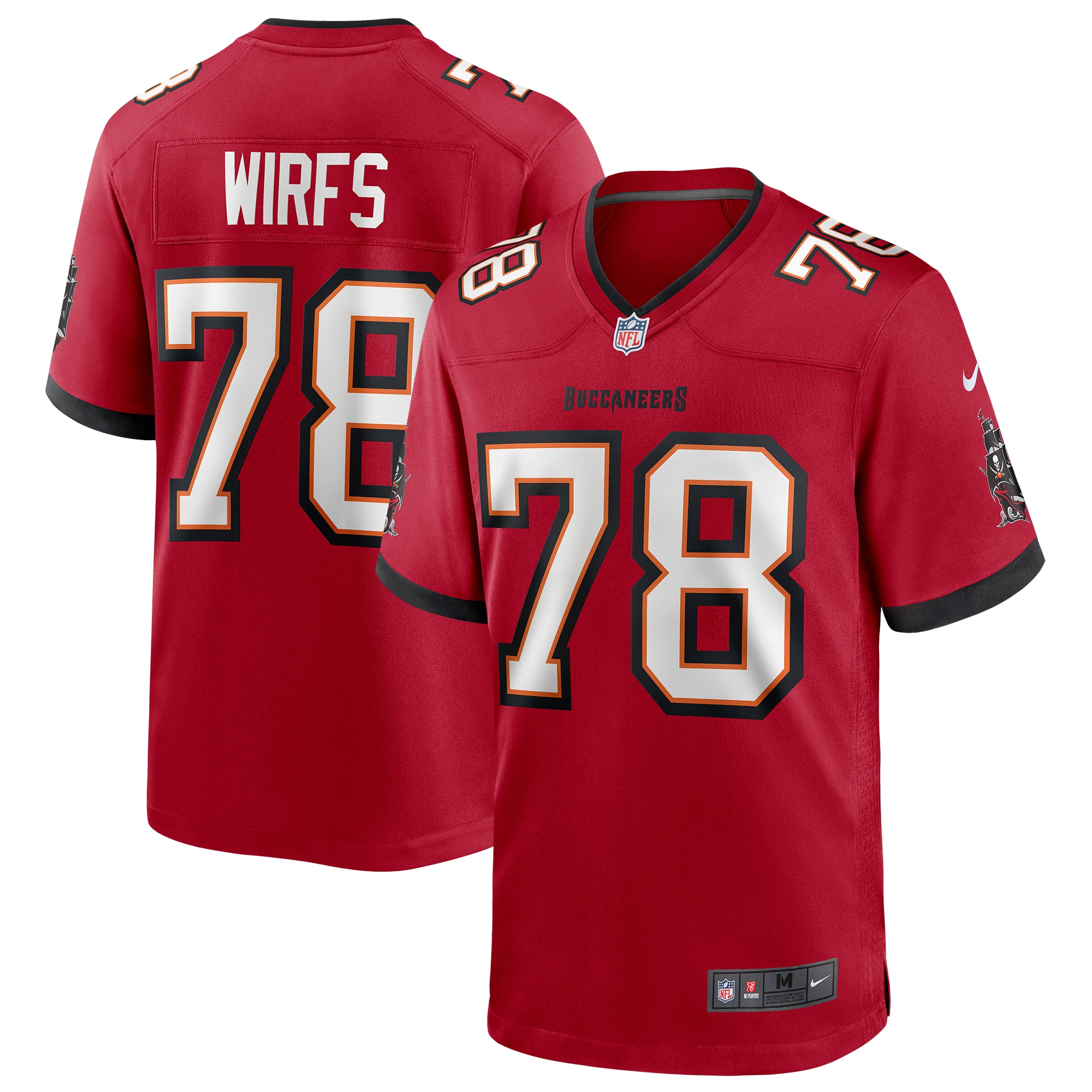 Tristan Wirfs Tampa Bay Buccaneers Player Game Jersey – Red