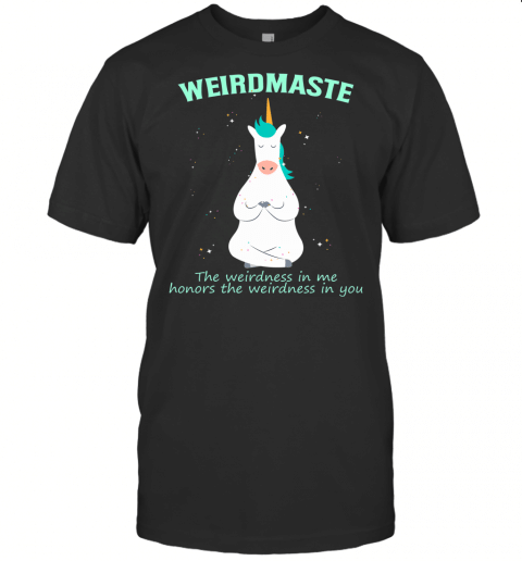 Weirdmaste Meditating Unicorn Funny Yoga Meditation T Shirt