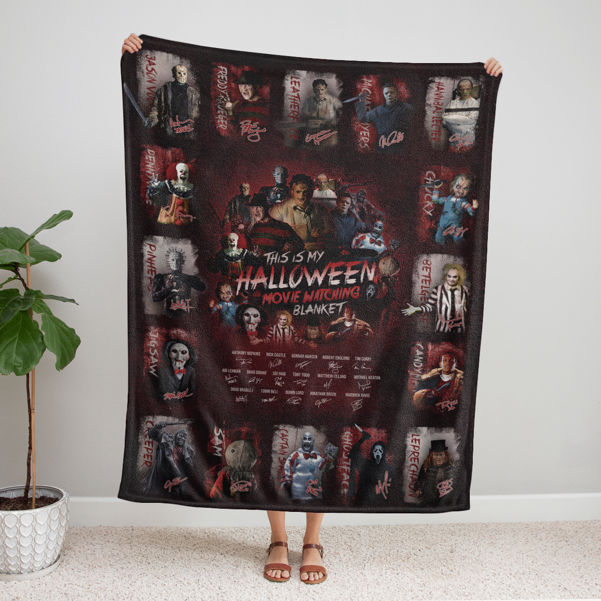 All Classic Horror Movies Characters Blanket