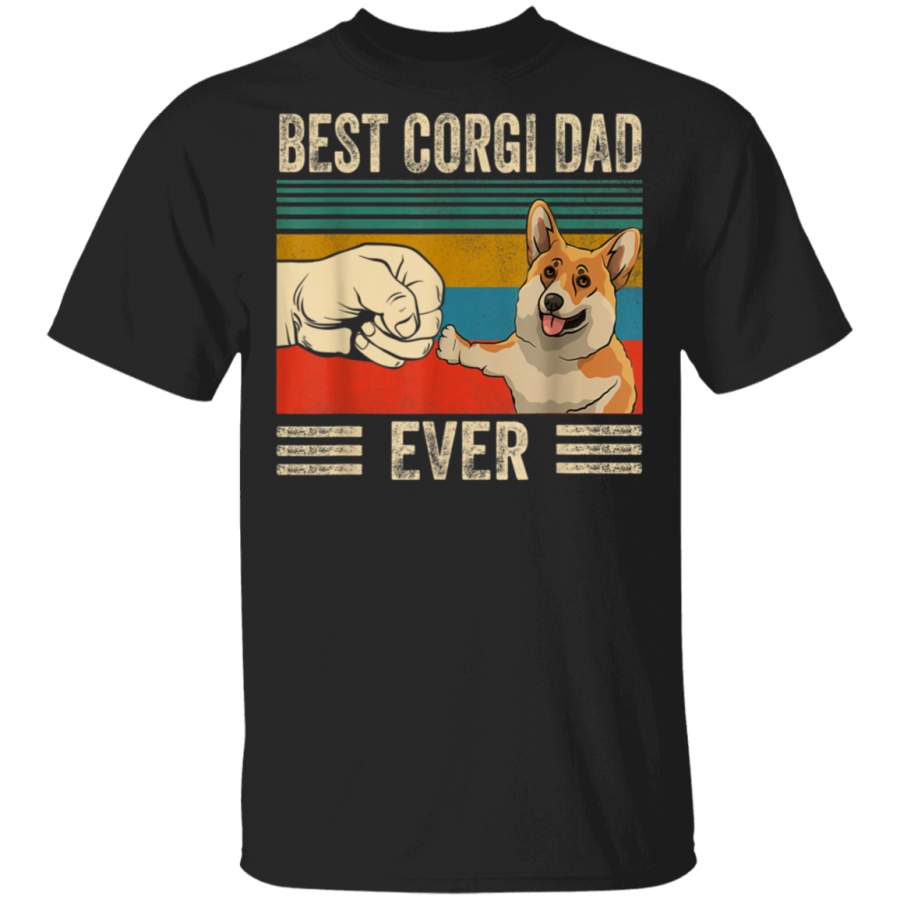 Best corgi Dad Ever bump fit vintage retro T-Shirt