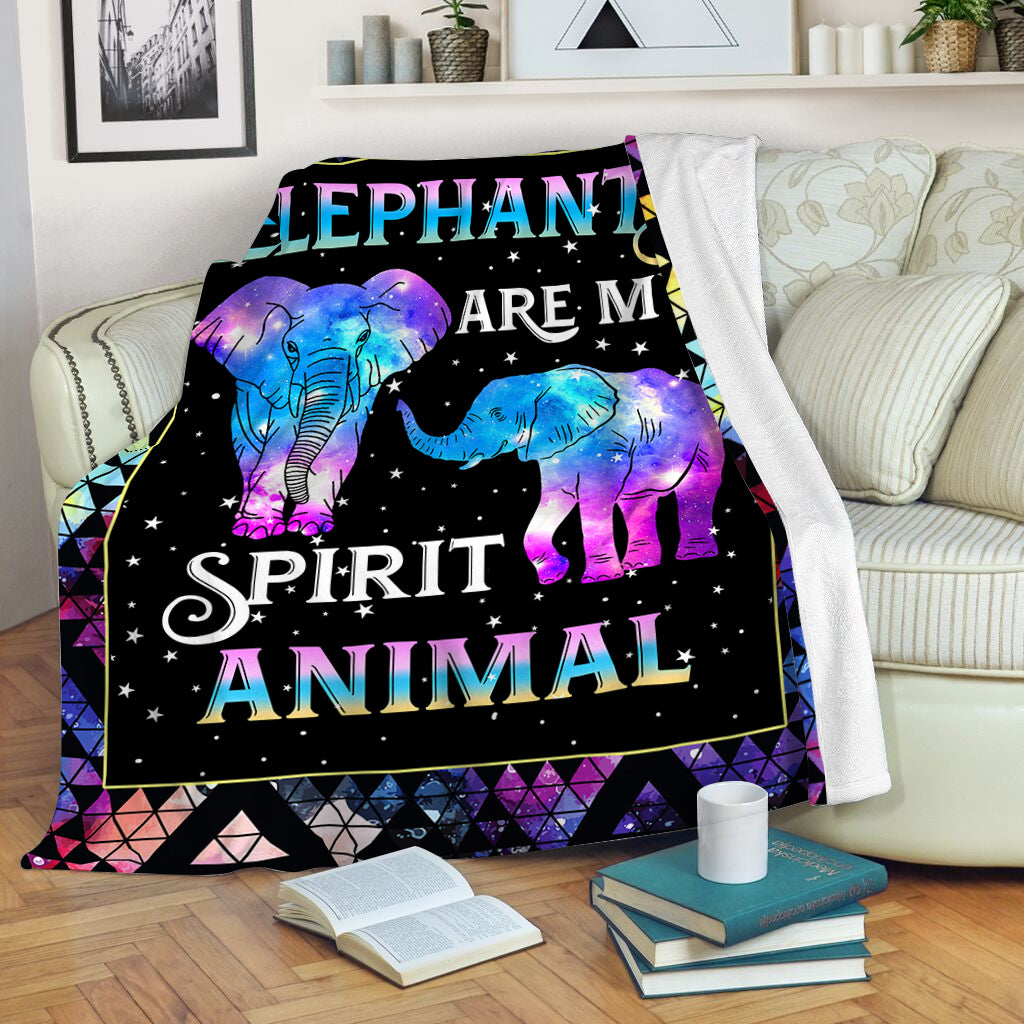 Elephants Are My Spirit Animal Fleece Throw Blanket – Soft And Cozy Blanket – Best Weighted Blanket For Adults