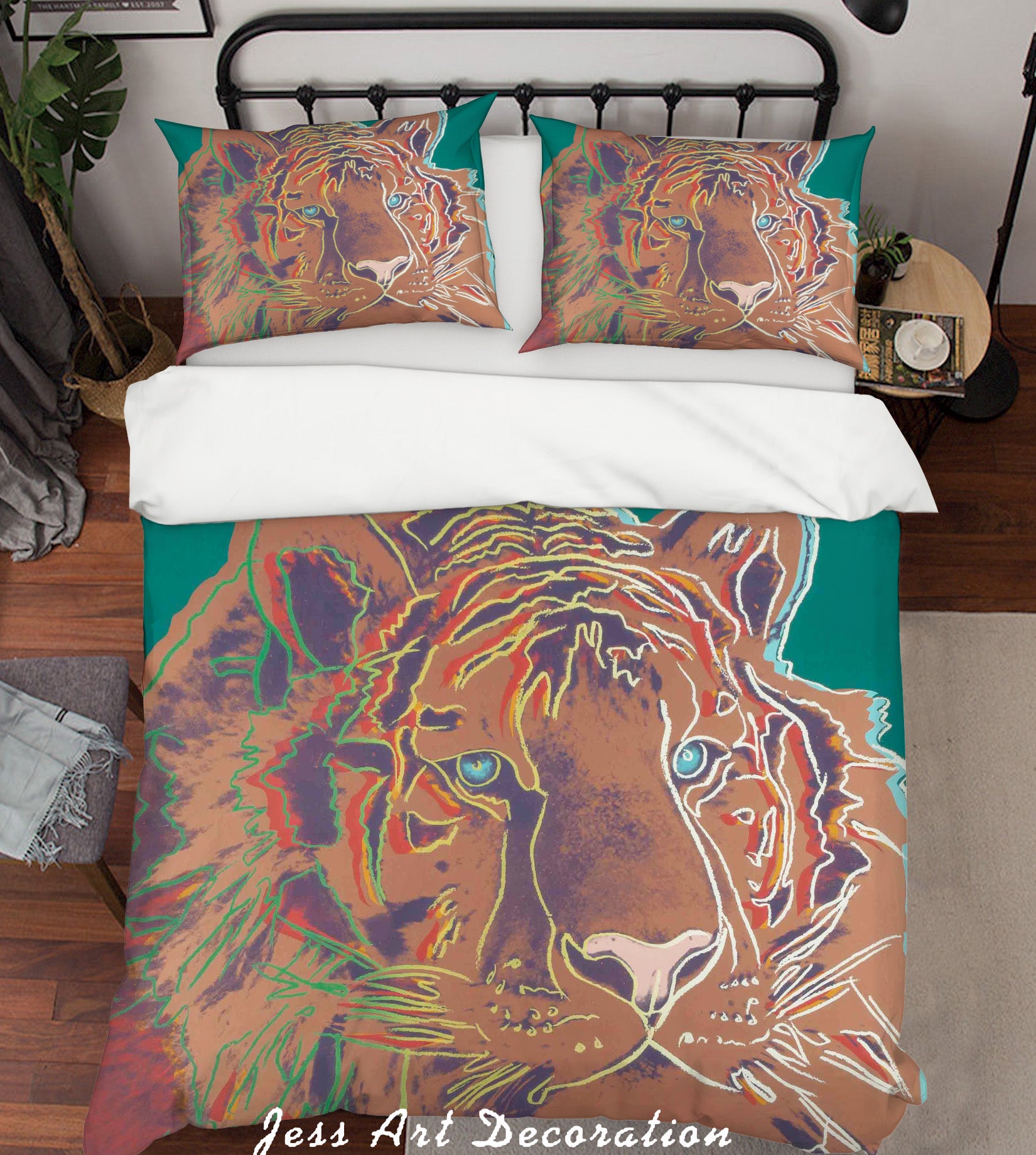 3D Oil Painting Fine Art Tiger Animal Quilt Cover Set Bedding Set Duvet Cover Pillowcases Lxl