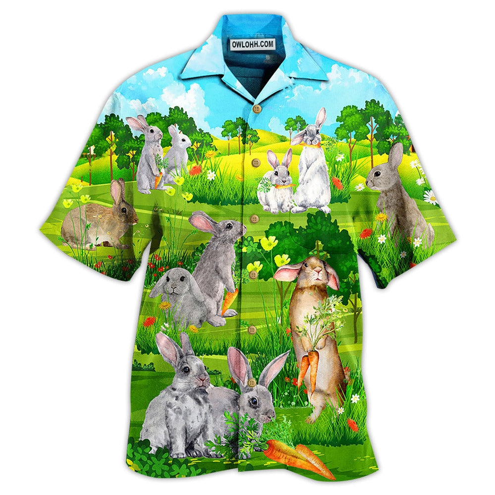 Rabbit Animals Love Carrot – Hawaiian Shirt  – Owl Ohh