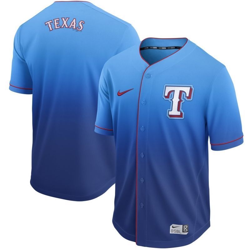 Texas Rangers 2020 MLB Gradient Blue Jersey