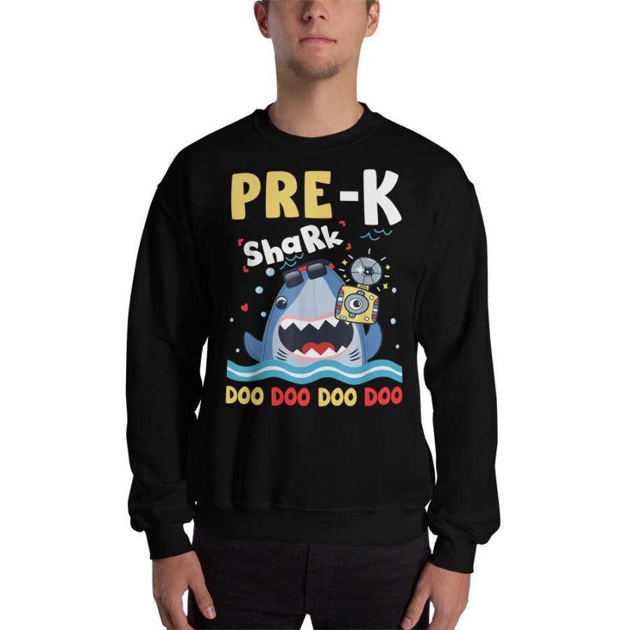 Back To School Pre-K Shark Sweatshirt Doo Doo Doo