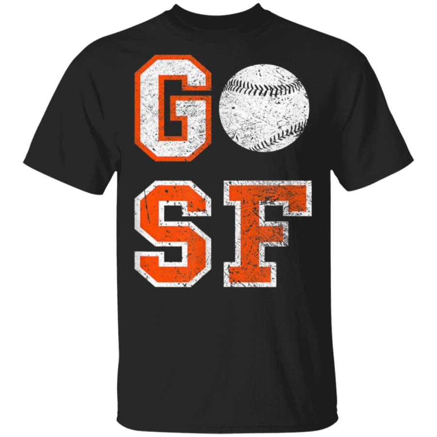 Vintage San Francisco Baseball GO SF Softball Bay Area Gift TShirt