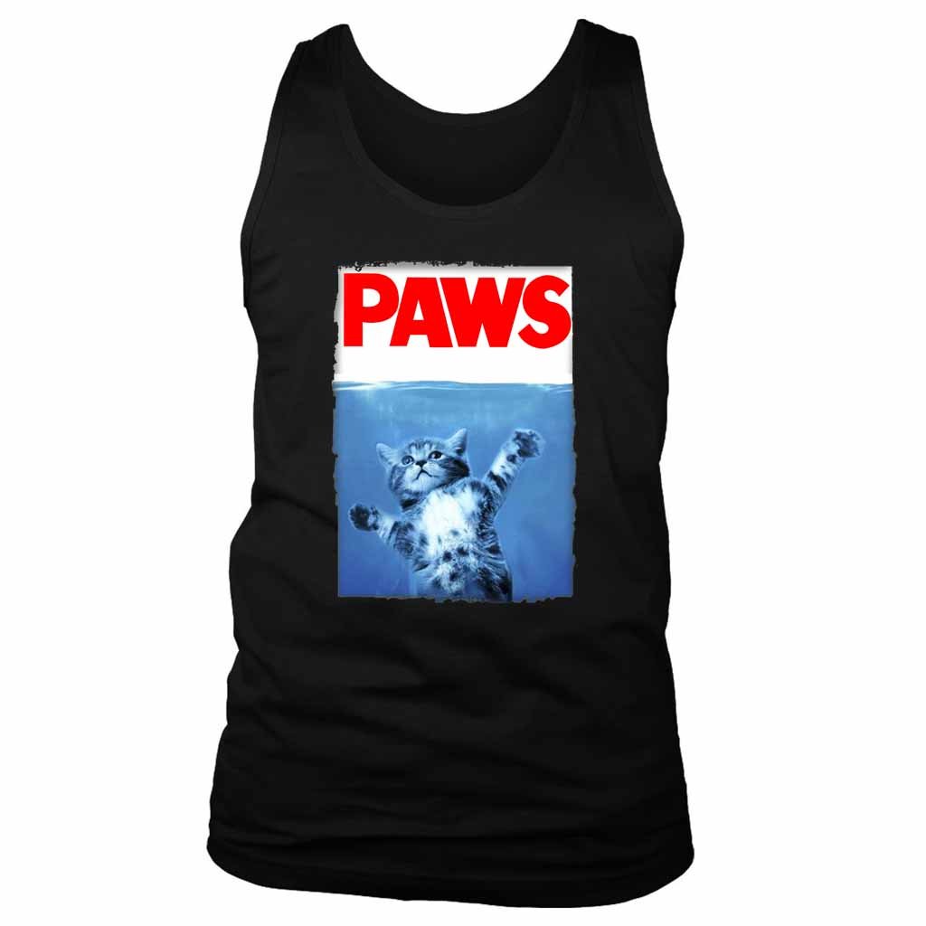 Paws Jaws Movie Kitten Kitty Cat Men’S Tank Top