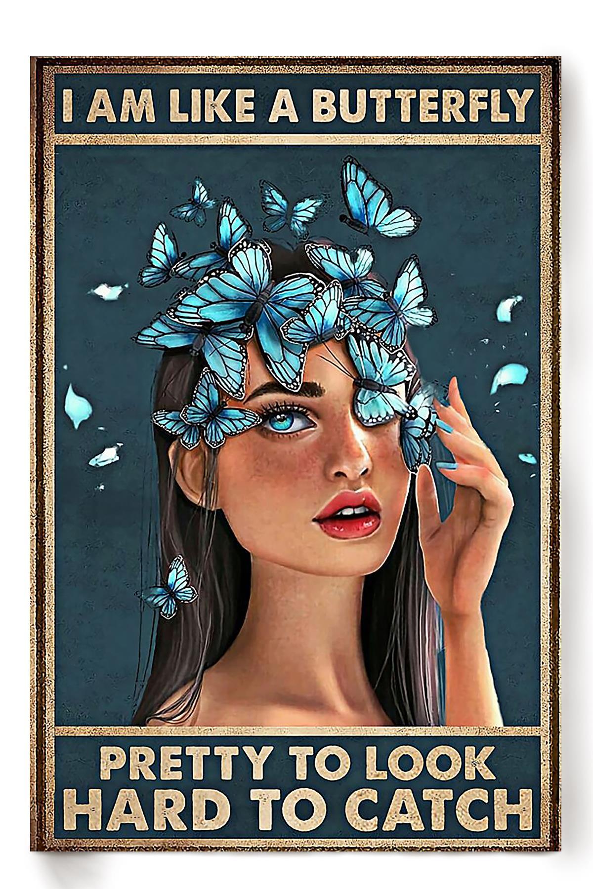 Butterfly Gift Girls Wall Decor Gift For International Women Day Home Decor Girlfriend Poster