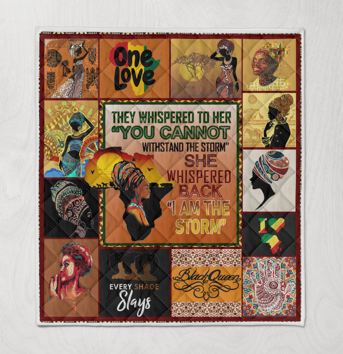 Quilt For Black Women Headwrap Art Quilt For Black Girl