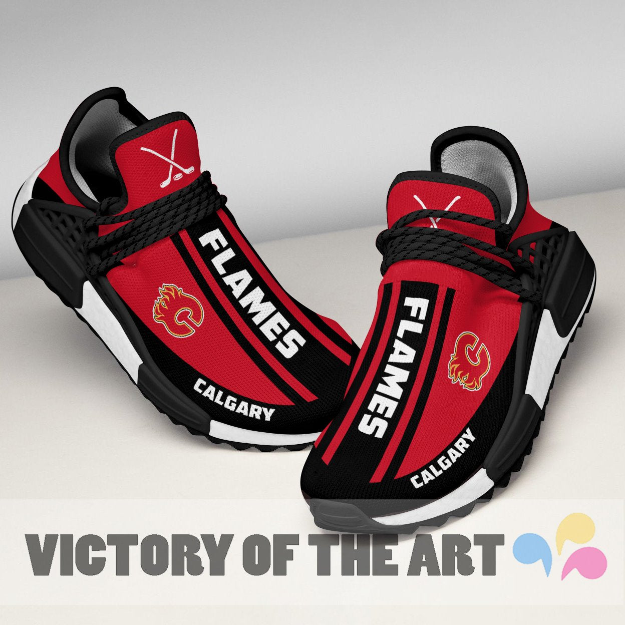 Fashion Calgary Flames Human Race Shoes