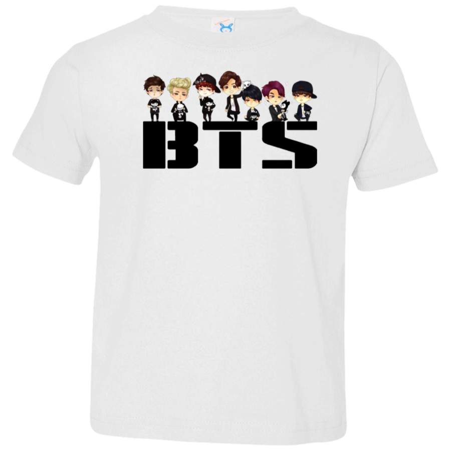 AGR BTS Bangtan Boys BTS CARTOON Toddler Jersey T-Shirt