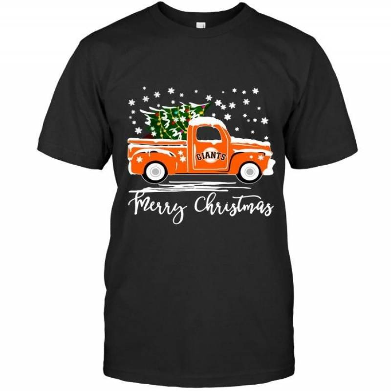 San Francisco Giants Merry Christmas Christmas Tree Truck T Shirt – Gearpenguin.com