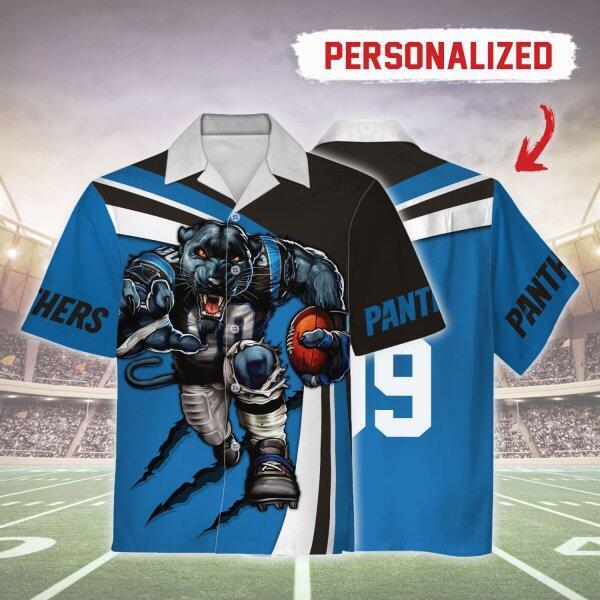 Gearhomies Personalized Unisex Hawaiian Shirt Carolina Panthers Football Team 3D Apparel