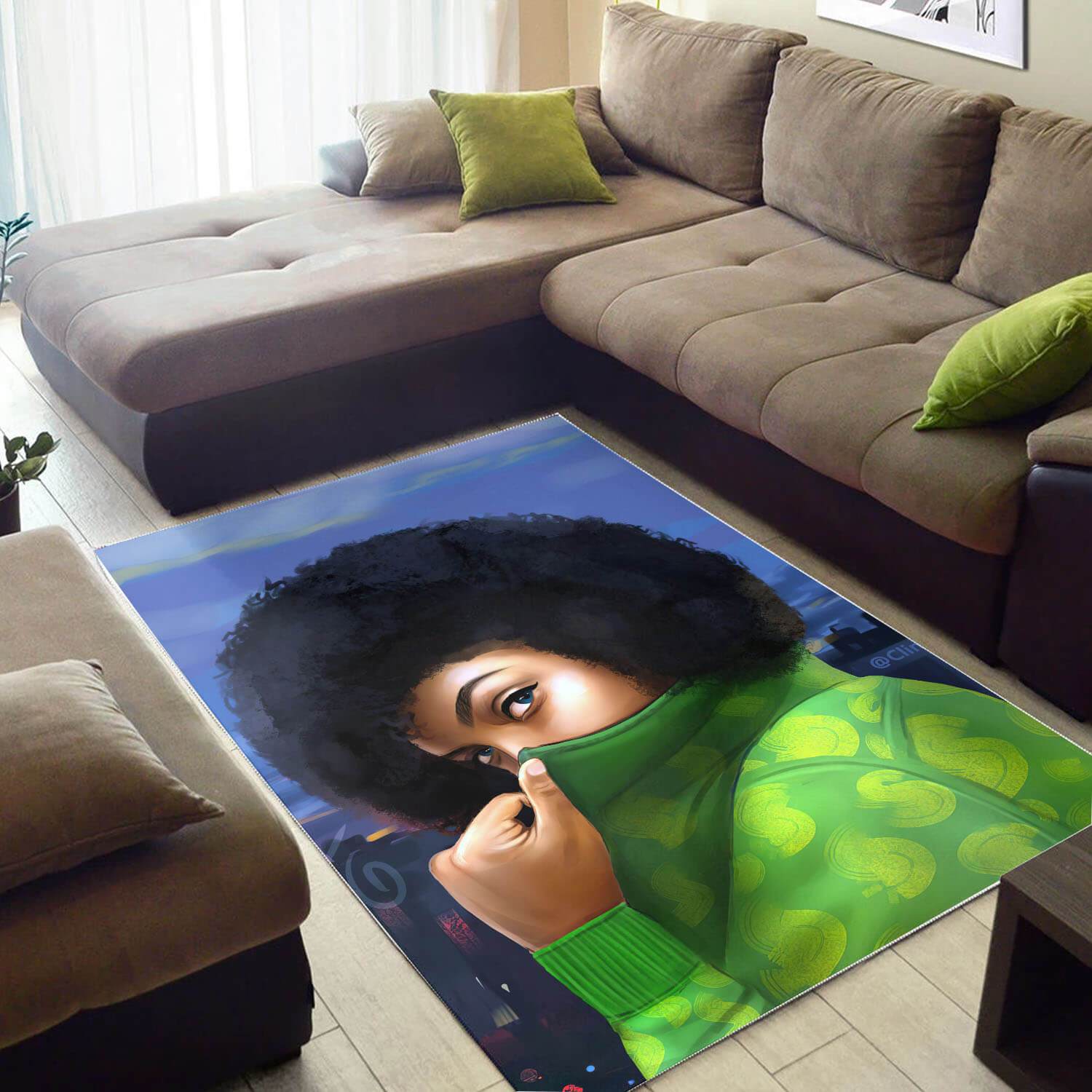 African American Area Rugs Pretty Black Afro Lady African Design Floor Rug Afrocentric Living Room Ideas BPS40565