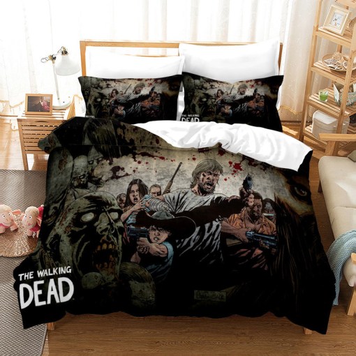 The Walking Dead 7 Duvet Cover Pillowcase Home Decor 3D Bedding Set 1925