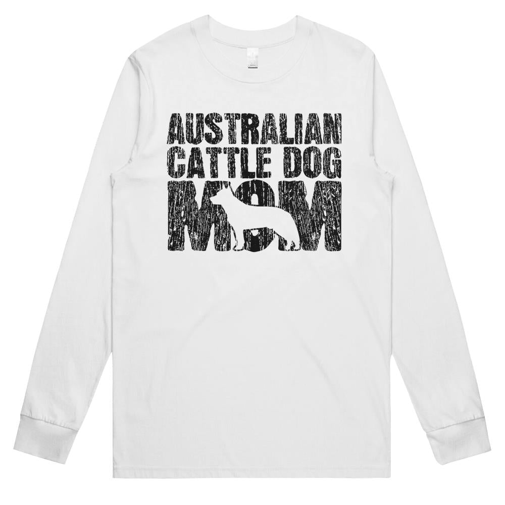 Australian Cattle Dog Mom Mama Mothers Day Gift Vintage Long Sleeve T Shirts